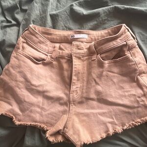 Tan jean shorts, 7/28